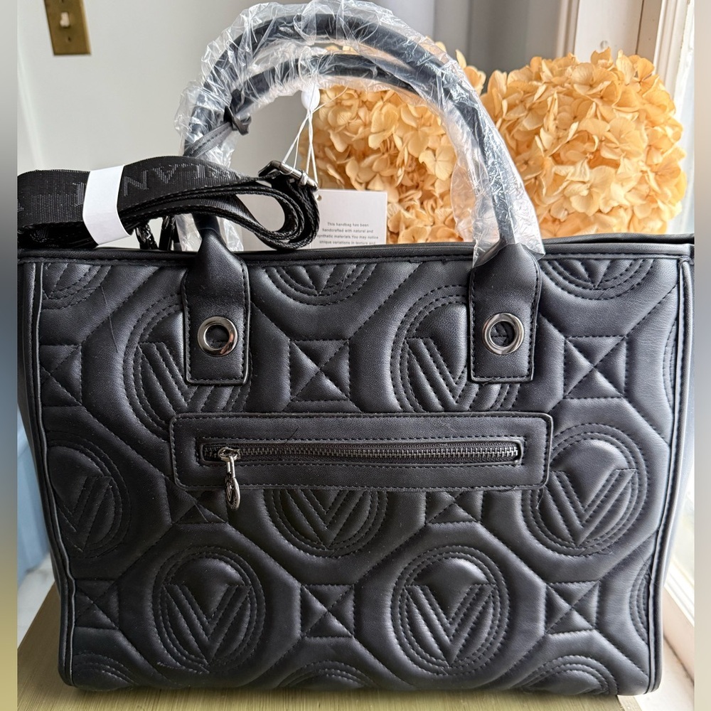NWT Valentino Orlandi Large Tote with Branded Crossbody Strap